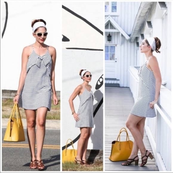 MAEVE Anthropologie A’Hoy Striped Mini Dress (17) - Picture 1 of 7